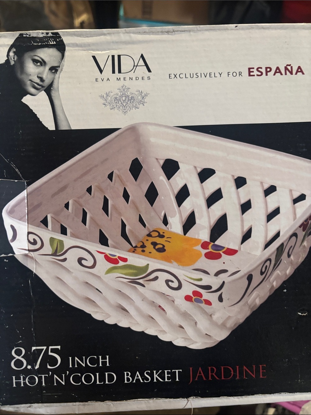 Vida Eva Mendes  exclusively for Espana White Ceramic Braided Bread Basket